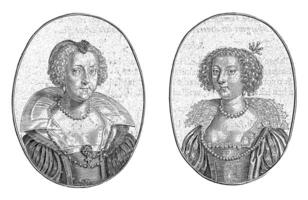 Portraits of Two Courtesans, Crispijn van de Passe II, 1635 photo