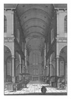 Interior of the Westerkerk in Amsterdam, looking east, Jan Goeree, 1680 - 1731 photo