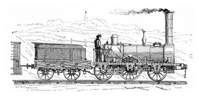 Railway accidents, vintage engraving. photo