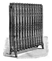 View a heater, vintage engraving. photo