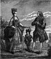 Bourgeoisie after Dupin eighteenth century, vintage engraving. photo