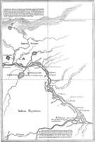 Crossing South America, Map, vintage engraving. photo