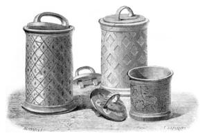 Bushel of Solovetsky monastery, vintage engraving. photo