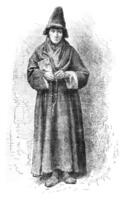 An Old Believer, vintage engraving photo