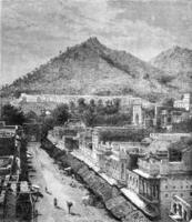 Bazaar Kowjah Sayed at Ajmer, vintage engraving. photo