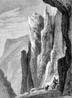 Thorstein rocks, vintage engraving. photo