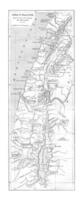 Map of Syria and Palestine, vintage engraving photo