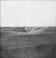 Ripples of desert sand, vintage engraving. photo