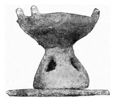 Small Willendorf Clay Furnace, Brandenburg Province, Brandenburg Province, about 14 of the size, vintage engraving. photo