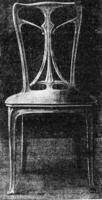 Modern-style chair, vintage engraving. photo