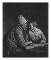 Farmer and Farmer's Wife, Cornelis Dusart, 1685 photo