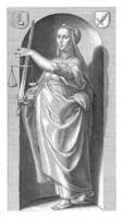 Justice Justitia, Jacob Matham, after Hendrick Goltzius, 1593 photo