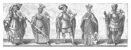 Counts Dirk XII, Floris XIII and Dirk XIV, Countess Ada 'Dirk XV' and Count Willem XVI photo