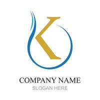 vector graphic illustration of the letter K logo perfect for shop brands, company logos, businesses, souvenirs, etc