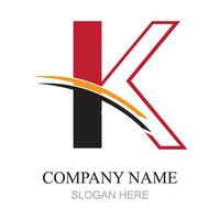 vector graphic illustration of the letter K logo perfect for shop brands, company logos, businesses, souvenirs, etc