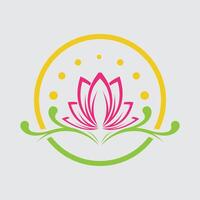 Vector lotus flower design for spa, yoga class, hotel and resort