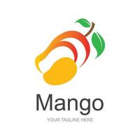 Mango Logo, Fruit Design Simple Minimalist Style, Fruit Juice Vector, Icon Symbol Illustration vector