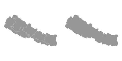 Nepal map with administrative divisions. Vector illustration.
