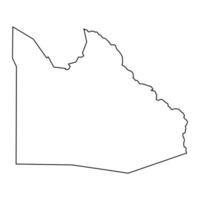 boma estado mapa, administrativo división de sur Sudán. vector ilustración.