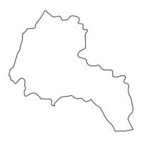 sidama región mapa, administrativo división de Etiopía. vector ilustración.