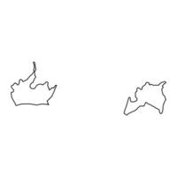 vaifanua condado mapa, administrativo división de americano samoa vector ilustración.