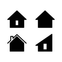 House home Icon set logo line design vector