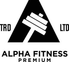 gimnasio aptitud letra un logo icono diseño vector