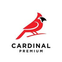 cardenal pájaro moderno sencillo logo diseño vector