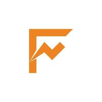letter fn thunder flash symbol logo vector