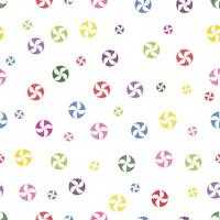 rotate flowers rough brush design seamless pattern vector