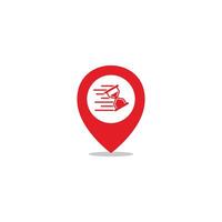 fast time watch pin location delivery symbol vector