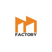 home building factory silhouette logo vector