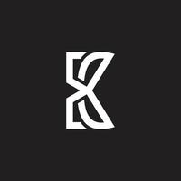 letter k scissor simple logo vector