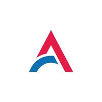 letter a triangle motion arrow logo vector