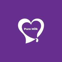 love pure milk liquid symbol vector