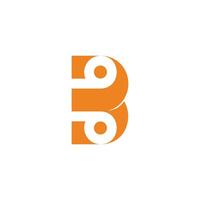 letter b fun loop simple logo vector