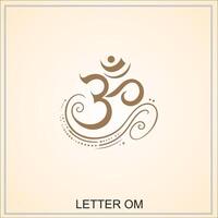 Om Aum symbol of the Hindu religion. Green om icon on dark background. Sacred sound and a spiritual icon, vector illustration Indian