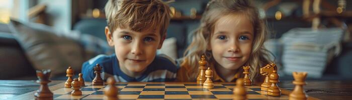 AI generated Intense but loving sibling rivalry in a game or sport photo
