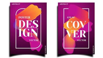 abstract poster or cover background with gradient abstract shapes. vector illustration