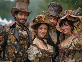 AI generated Victorian era photo booth at Victoria Day event offers props, costumes, fun memories, historical play, and community engagement.