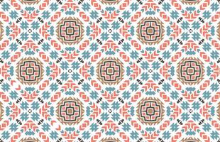 Colorful aztec design pattern vector