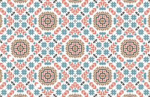 Colorful aztec design pattern vector