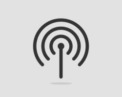 Free wi fi icon. Connection zone wifi vector symbol. Radio waves signal.