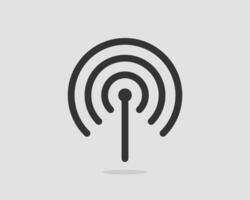 Free wi fi icon. Connection zone wifi vector symbol. Radio waves signal.