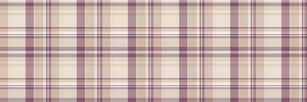 Basic fabric pattern tartan, soft check texture textile. Tailor seamless background plaid vector in light and linen colors.