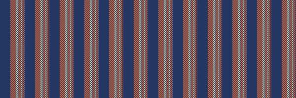 Over stripe seamless vertical, american vector texture textile. Tough pattern lines background fabric in blue and orange colors.