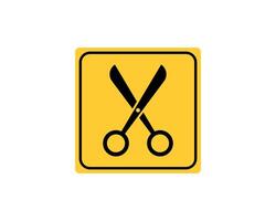 Scissor icon. Scissors vector design element or logo template. Isolated on white background.