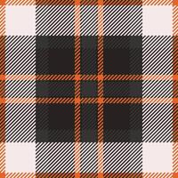 Seamless fabric plaid of vector tartan texture with a background textile pattern check.