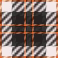 Seamless fabric plaid of vector tartan texture with a background textile pattern check.