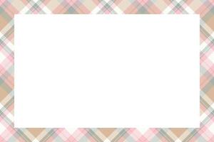 Vintage frame vector. Scottish border pattern retro style. Tartan plaid ornament. vector